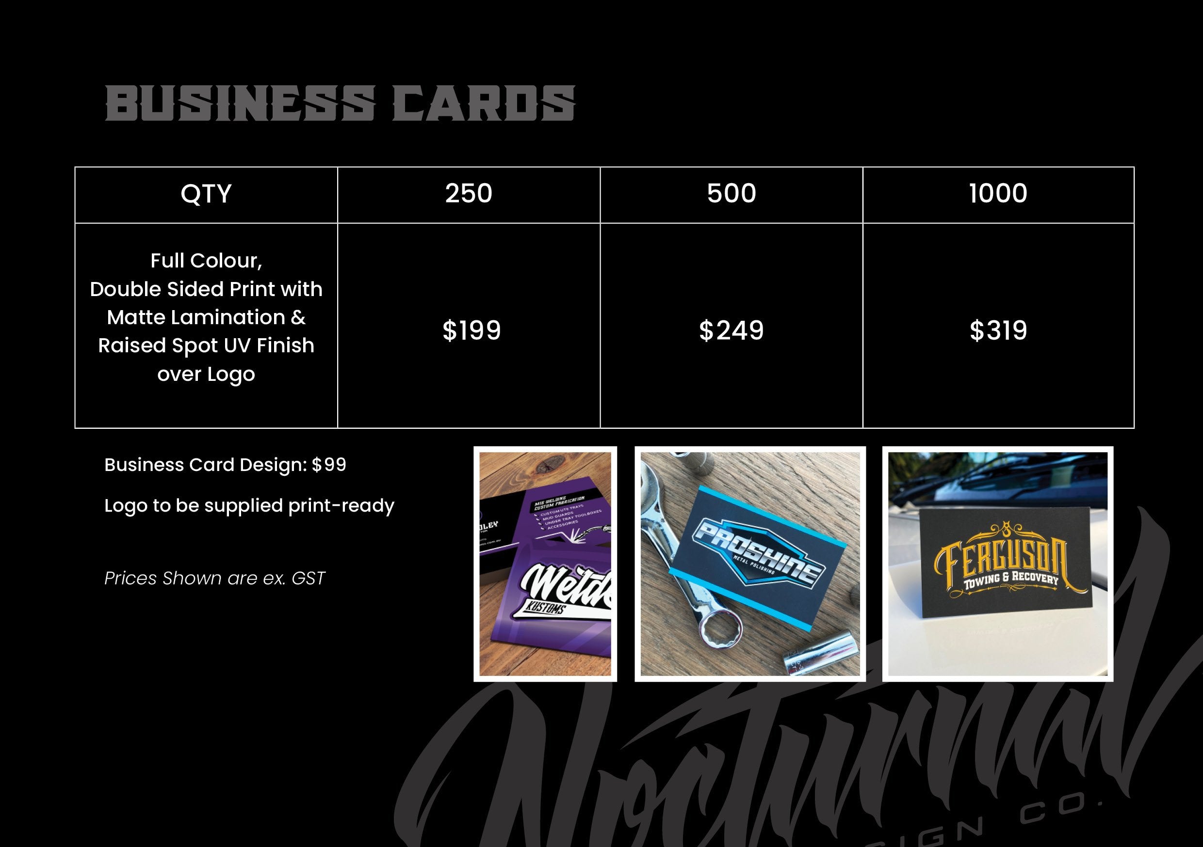 Business Card Printing & Design