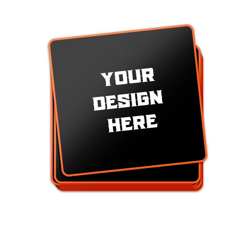 custom square vinyl sticker with business logo