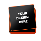 custom square vinyl sticker with business logo